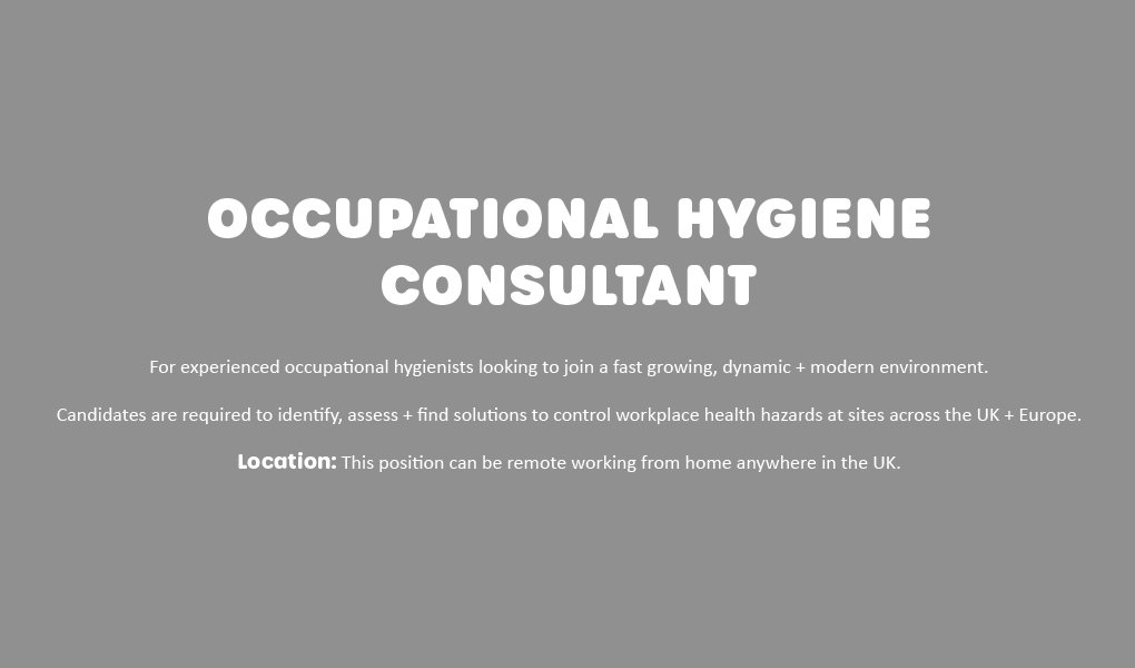 OCCUPATIONAL HYGIENE CONSULTANT